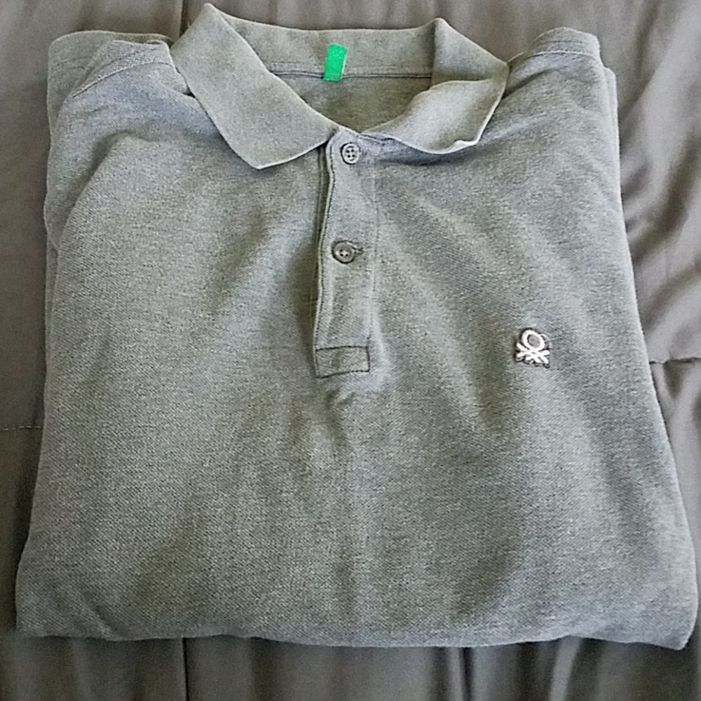 Benetton- gray cotton shirt